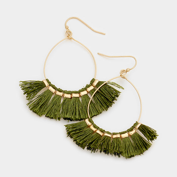 Brush Strokes Earrings Olive – Equal Hands
